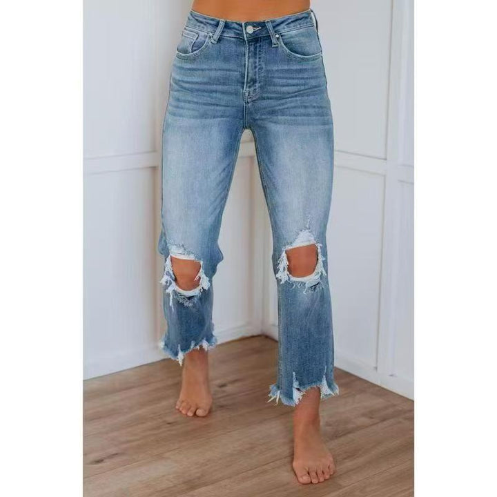 TALA™ – Jean slim déchiré délavé décontracté