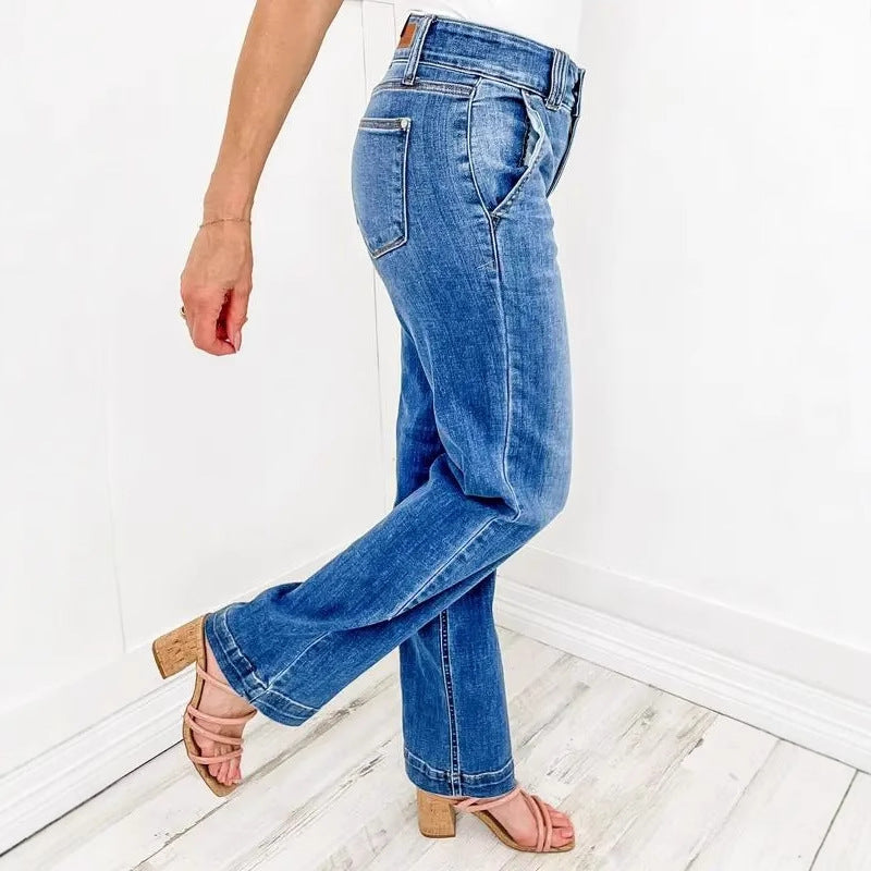 TALLIS™ – Jeans larges confortables à doublure double