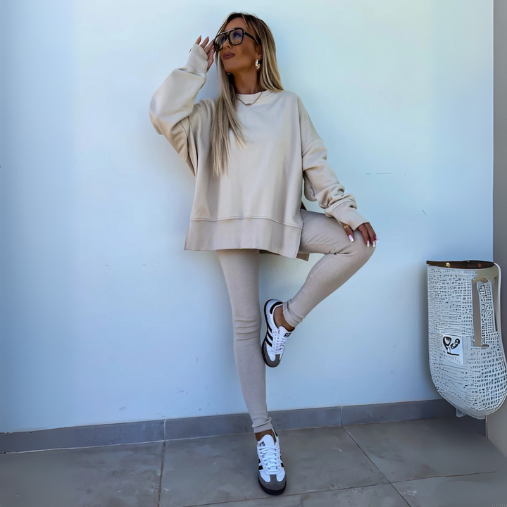 CLARIS™ - Ensemble décontracté sweat-shirt à manches longues et pantalon