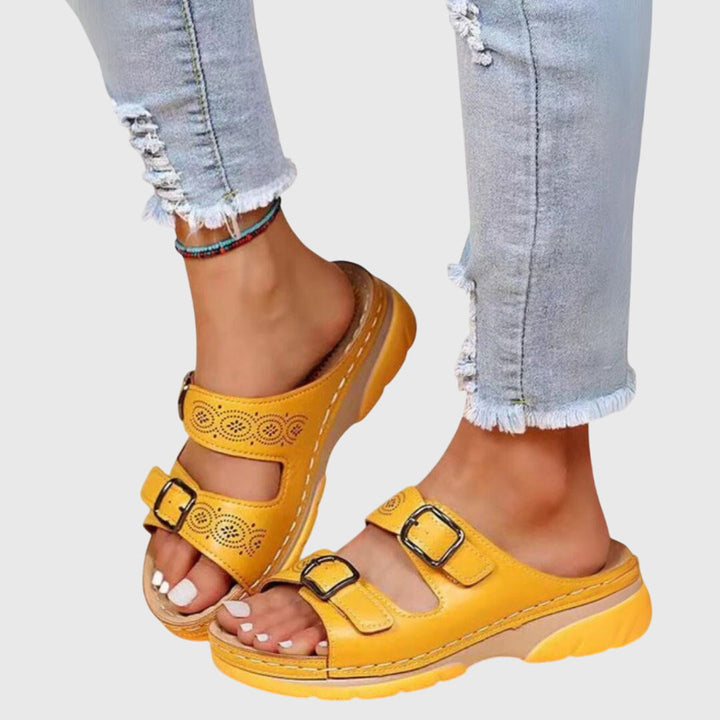 Diora™ | Sandales confortables en cuir