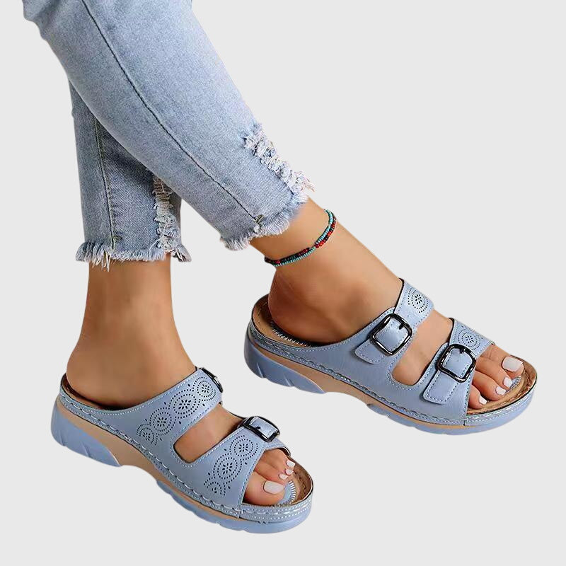 Diora™ | Sandales confortables en cuir