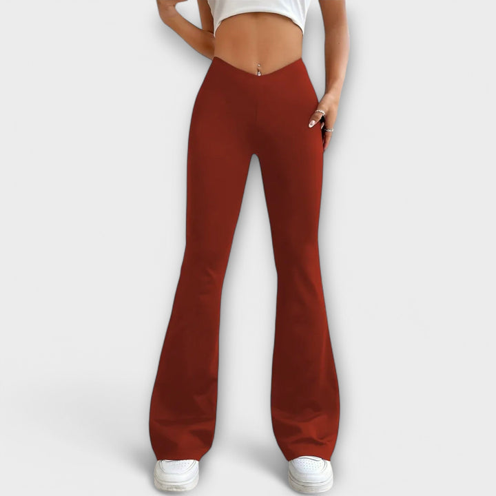 Serena - Pantalon décontracté à jambes évasées