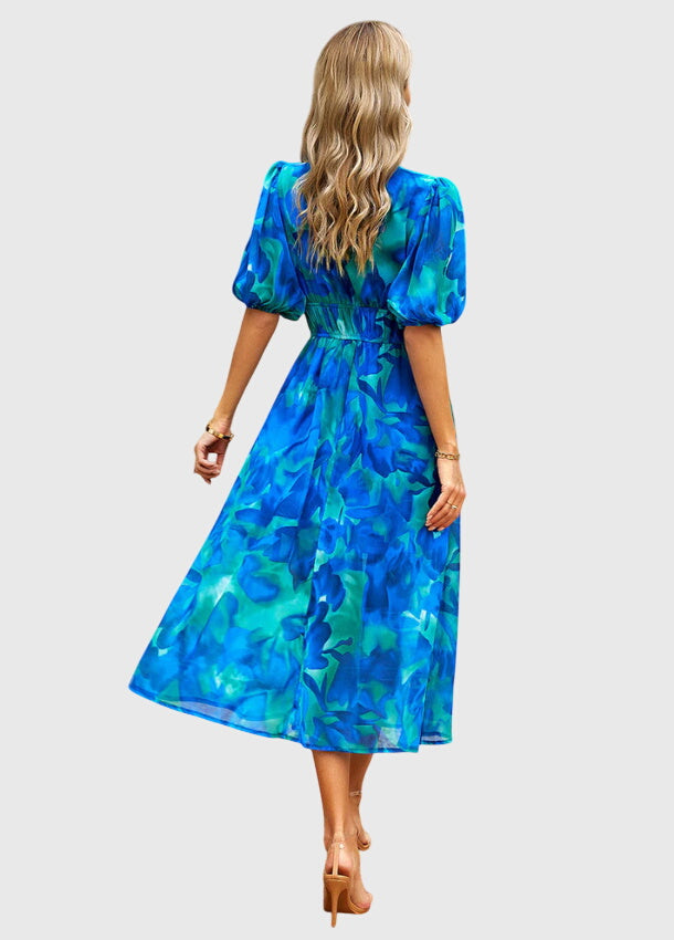 Merlin™ | Robe midi fleurie flatteuse