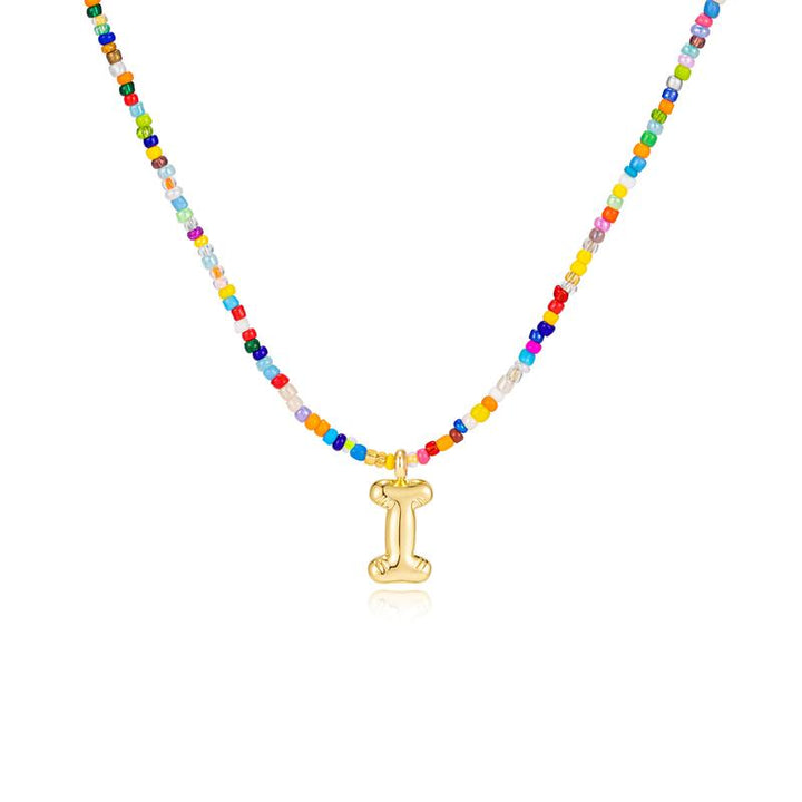 COLLIER À LETTRES À BULLES COLORÉES MACY™