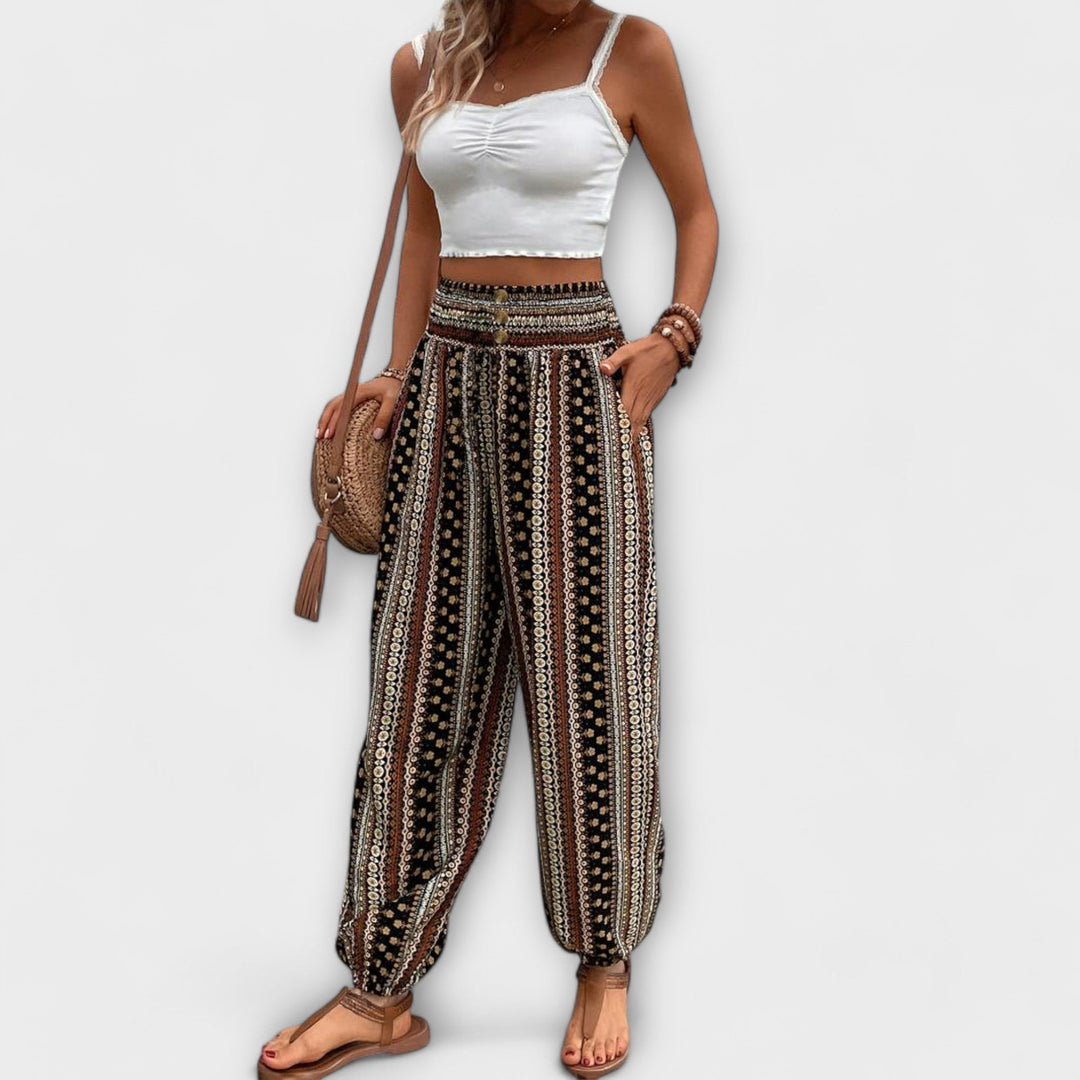 Scarlett - Pantalon à motif ethnique