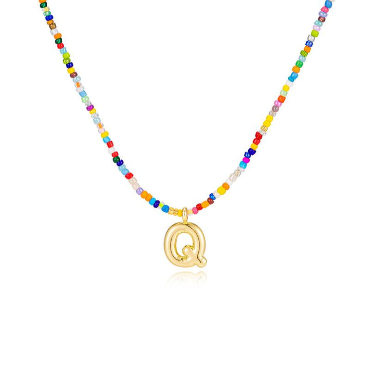 COLLIER À LETTRES À BULLES COLORÉES MACY™