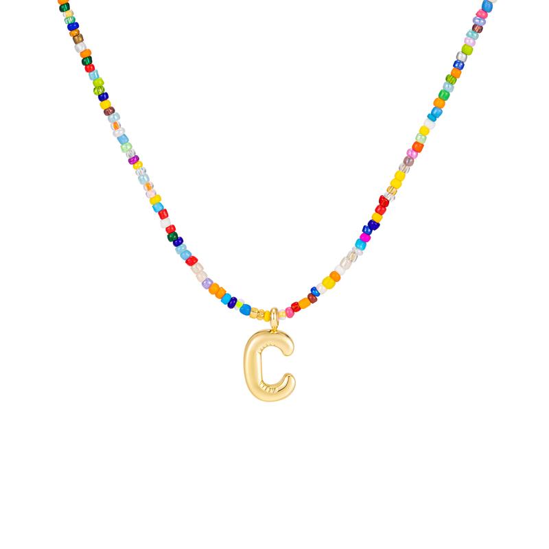 COLLIER À LETTRES À BULLES COLORÉES MACY™