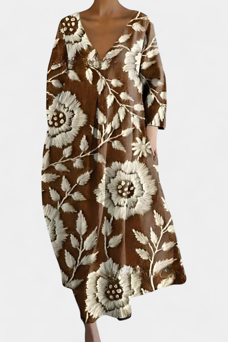 Isalinde | Robe confortable à col en V