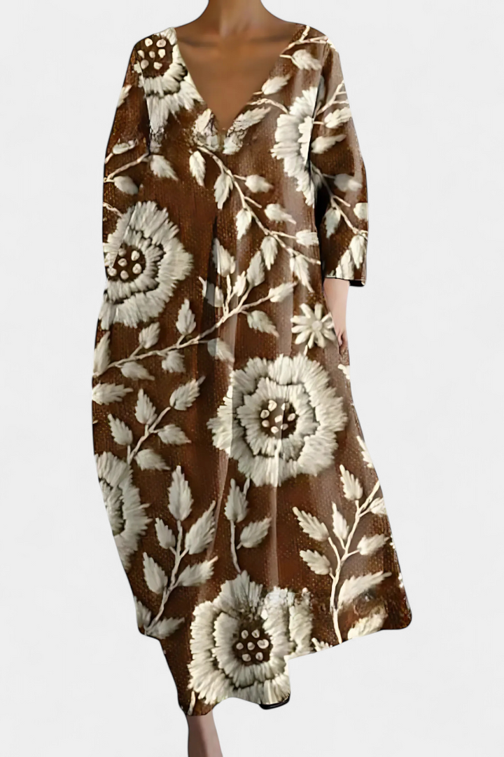 Isalinde | Robe confortable à col en V