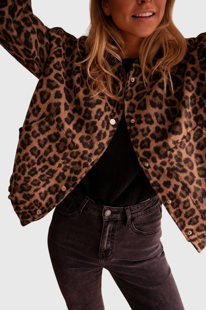 Élodie | Veste élégante à imprimé léopard