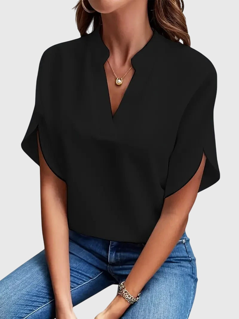 Beatrix™ | Chemise à col en V douce et élégante