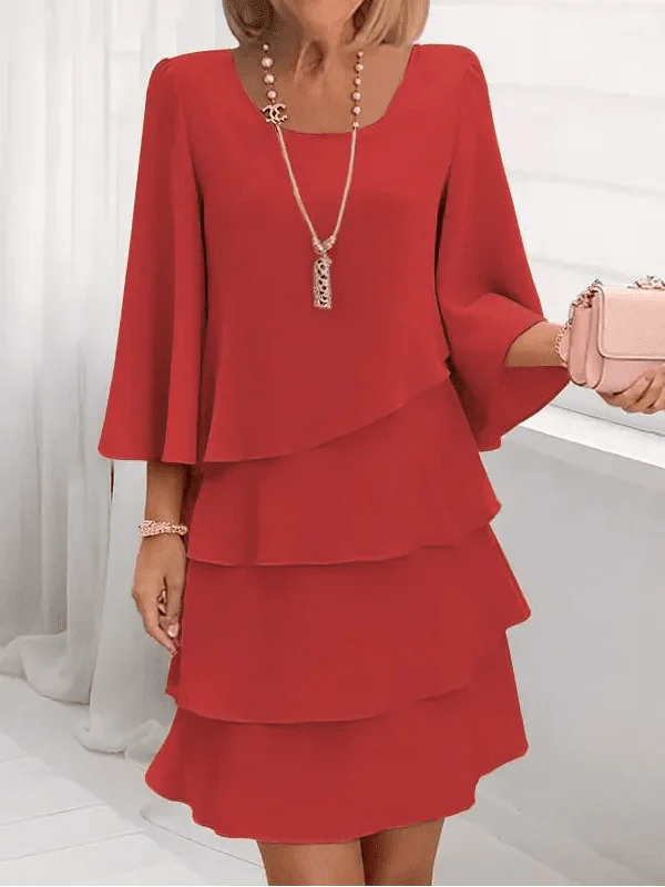 Catherine™ - Elegant Comfort Ruffle Dress