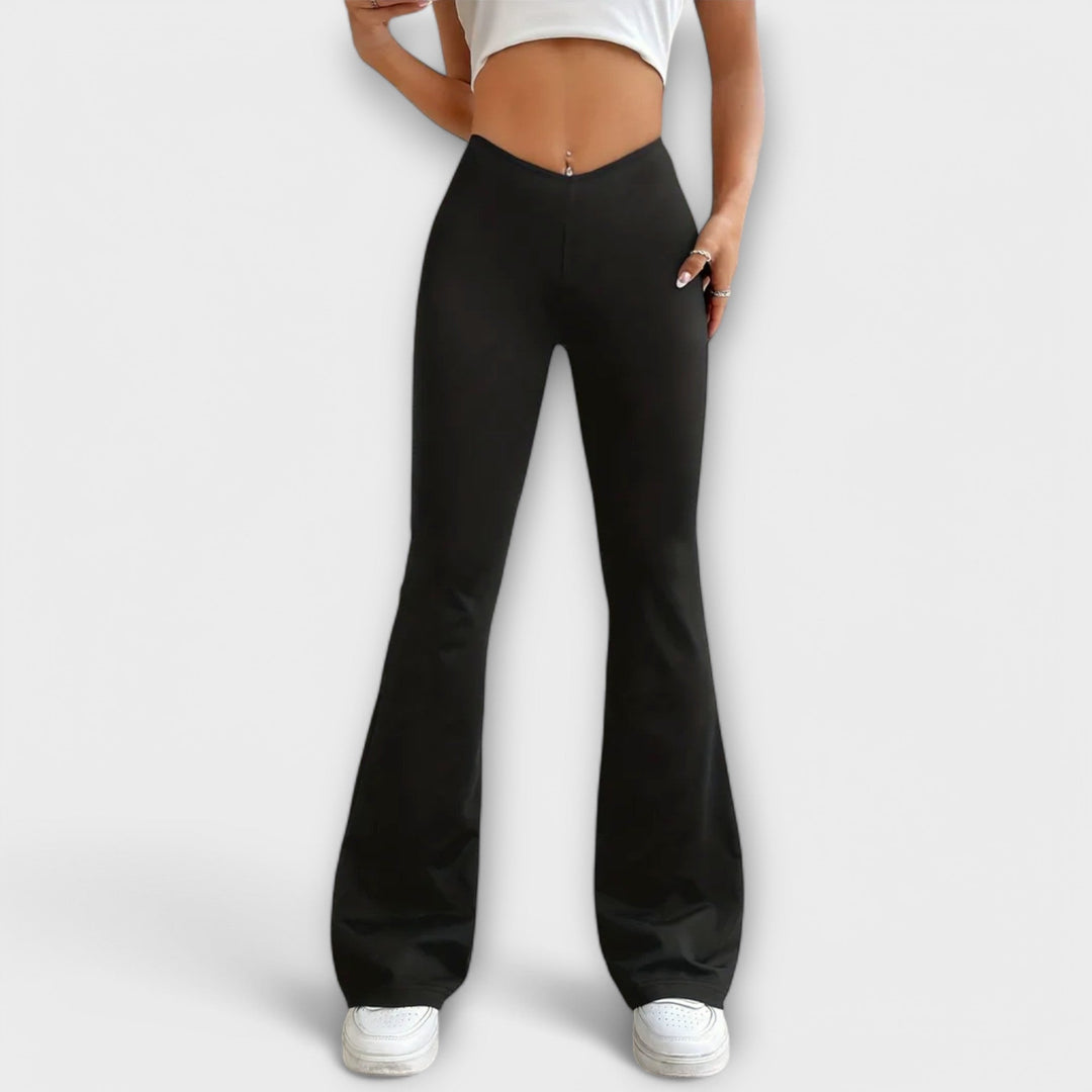 Serena - Pantalon décontracté à jambes évasées