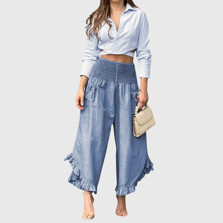 Jaya - Pantalon décontracté à plis tendance
