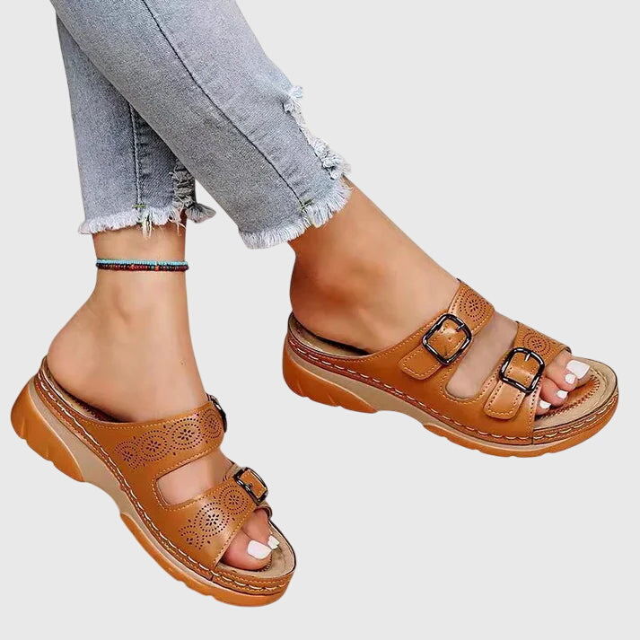 Diora™ | Sandales confortables en cuir