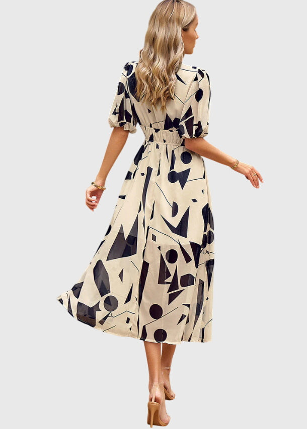 Merlin™ | Robe midi fleurie flatteuse