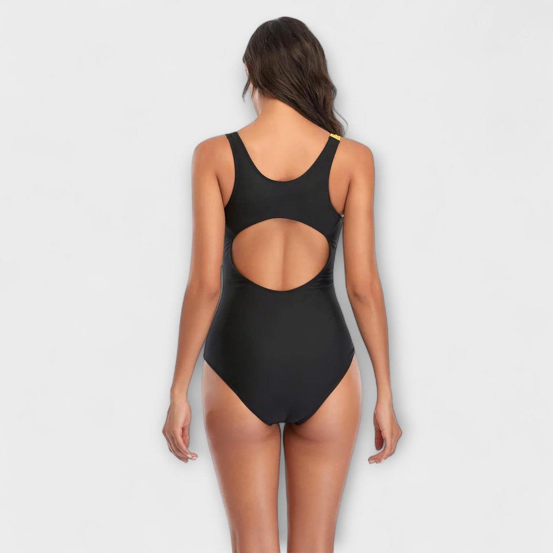 Maillot de bain une pièce sportif avec dos échancré