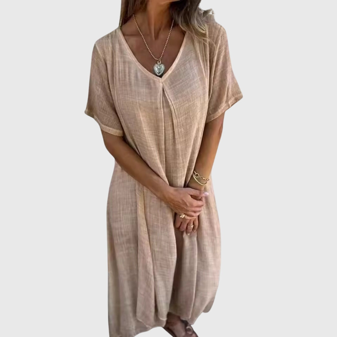 Fiona™ – Robe élégante et légère à col en V
