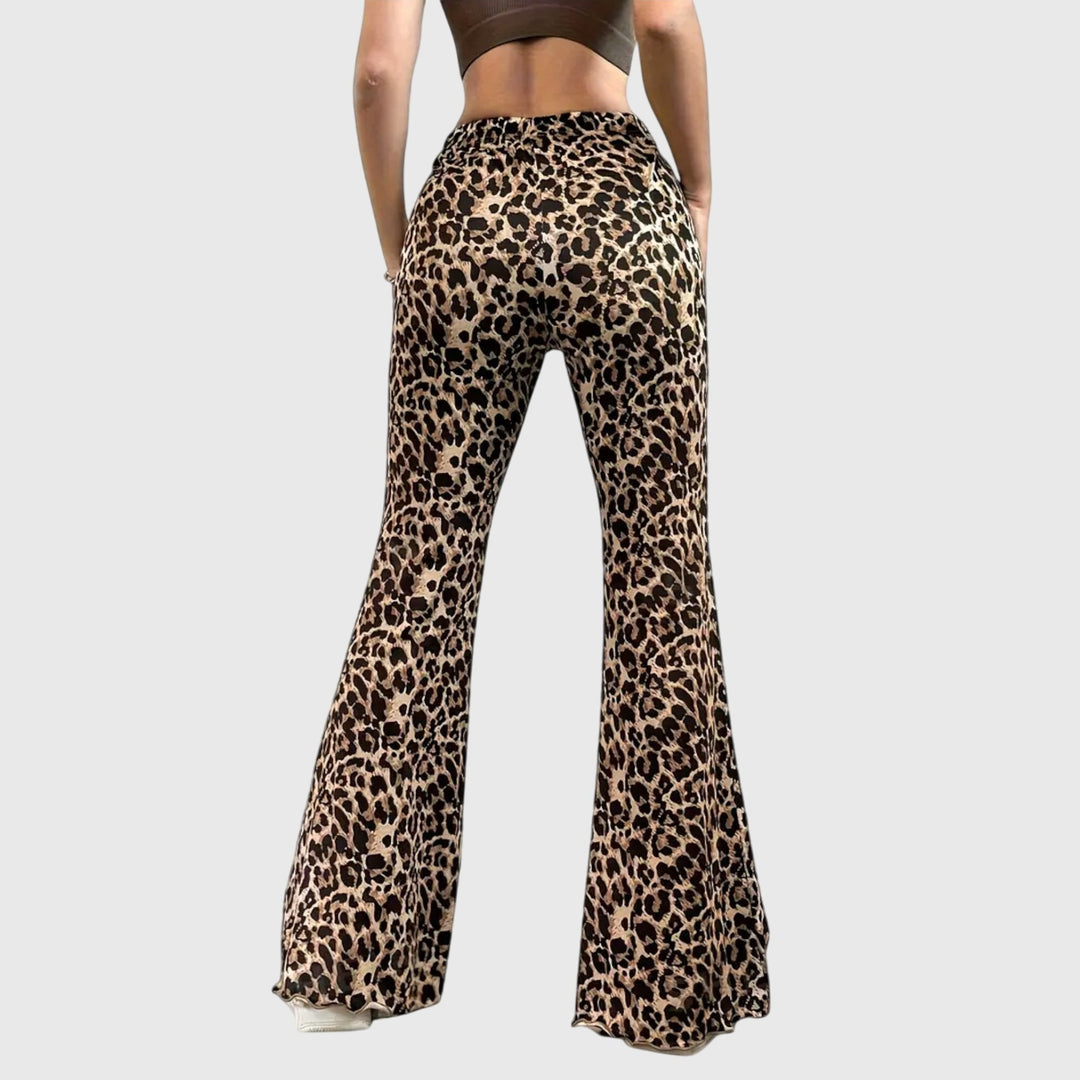 Pantalon bootcut léopard