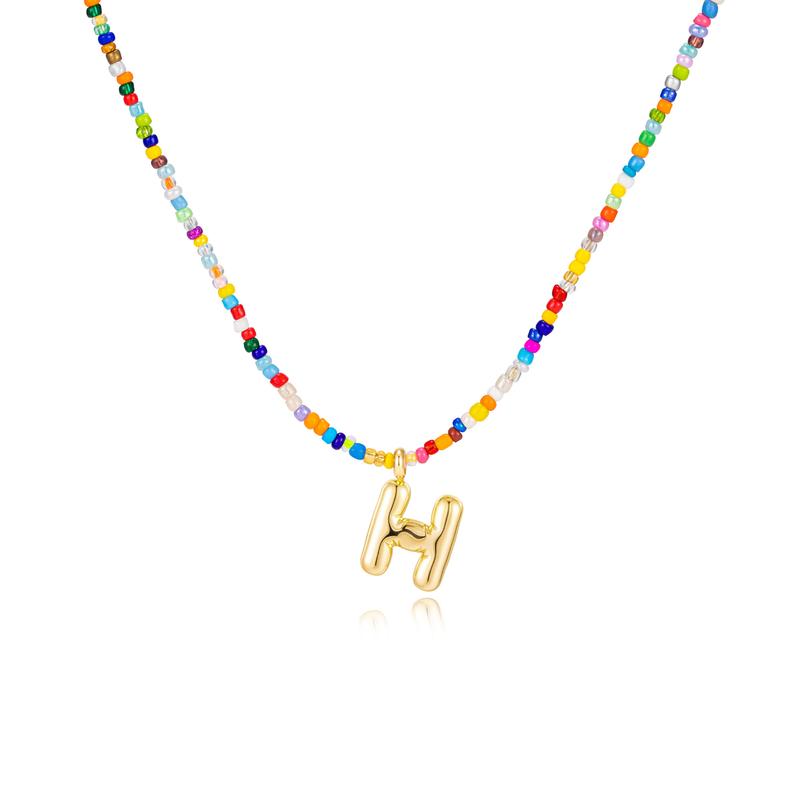 COLLIER À LETTRES À BULLES COLORÉES MACY™