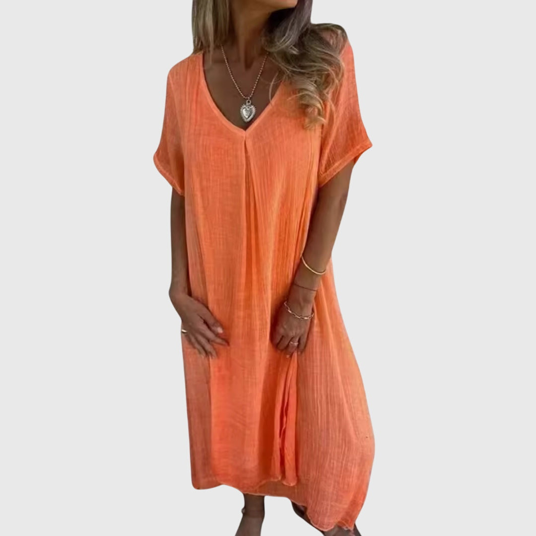 Fiona™ – Robe élégante et légère à col en V