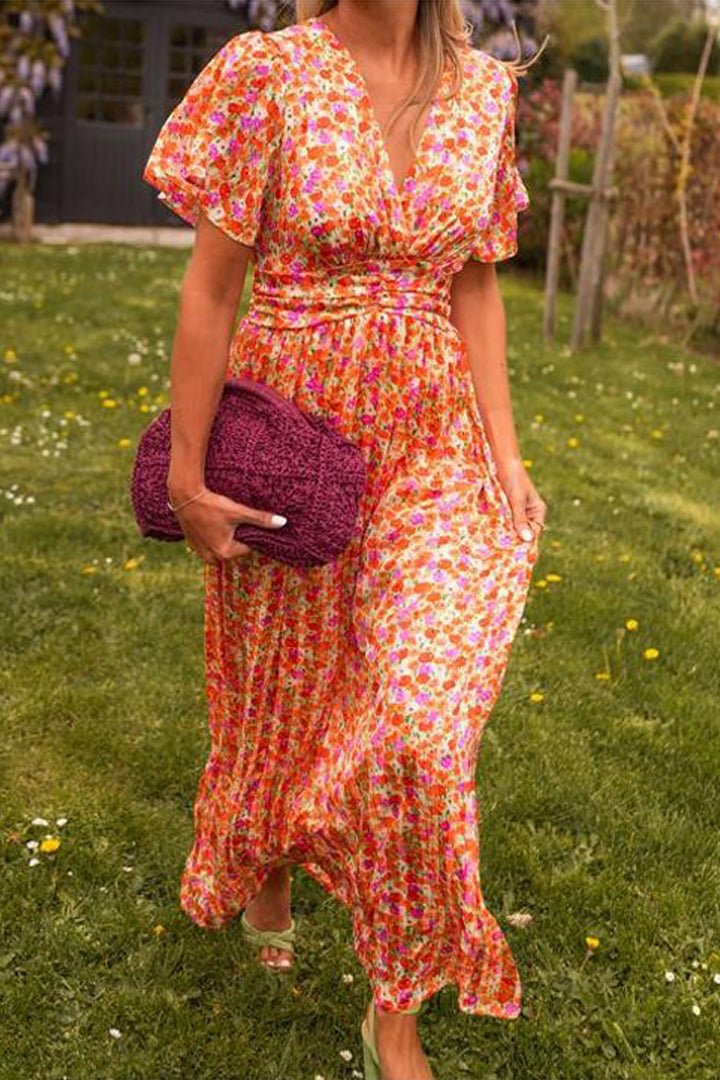 Faith | Elegant Long Dress With Flowers