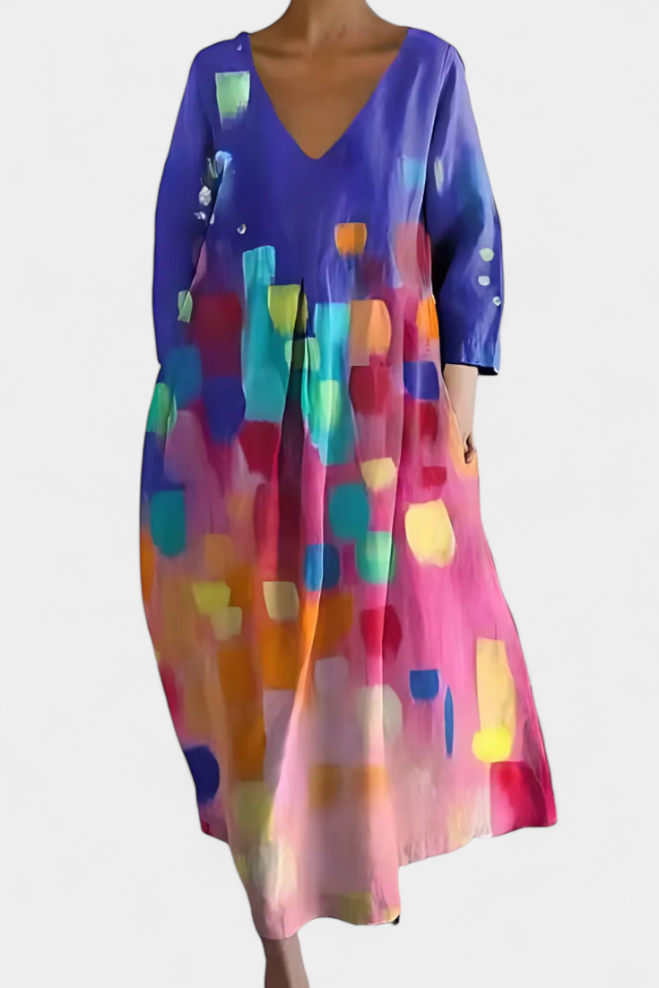 Isalinde | Robe confortable à col en V