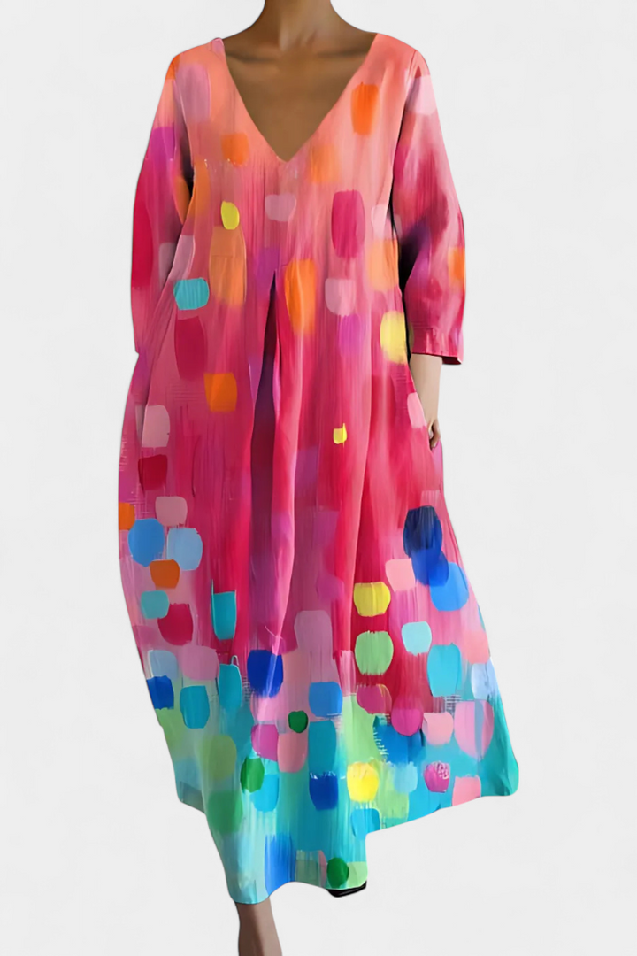 Isalinde | Robe confortable à col en V