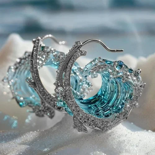 BEATRICE™ - Boucles d'oreilles Serment de l'Océan 