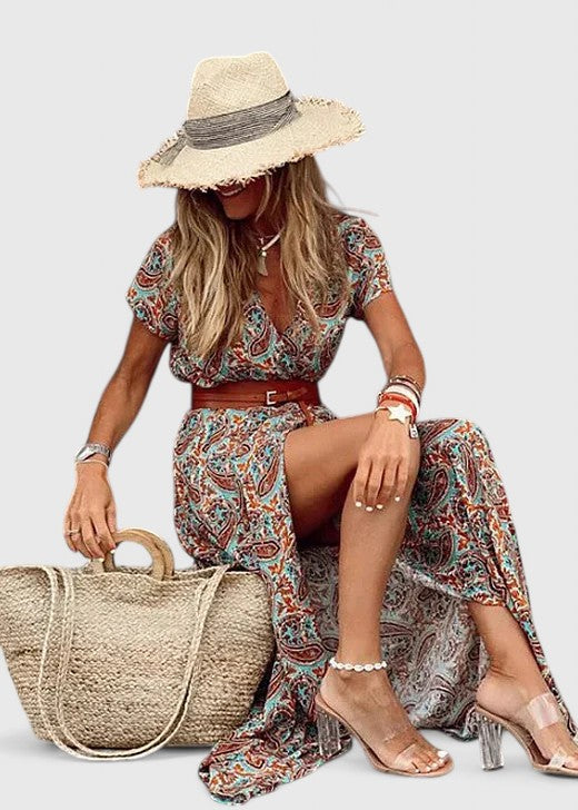 Lorraine | Robe maxi bohème élégante